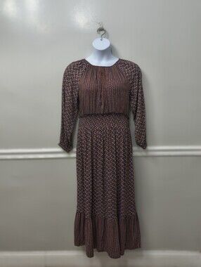 Label Ritu Kumar Multicolor Print Maxi Dress Cottage Core Boho Relaxed Summer